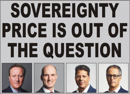 SOVEREIGNTY PRICE IS OUT OF THE QUESTION